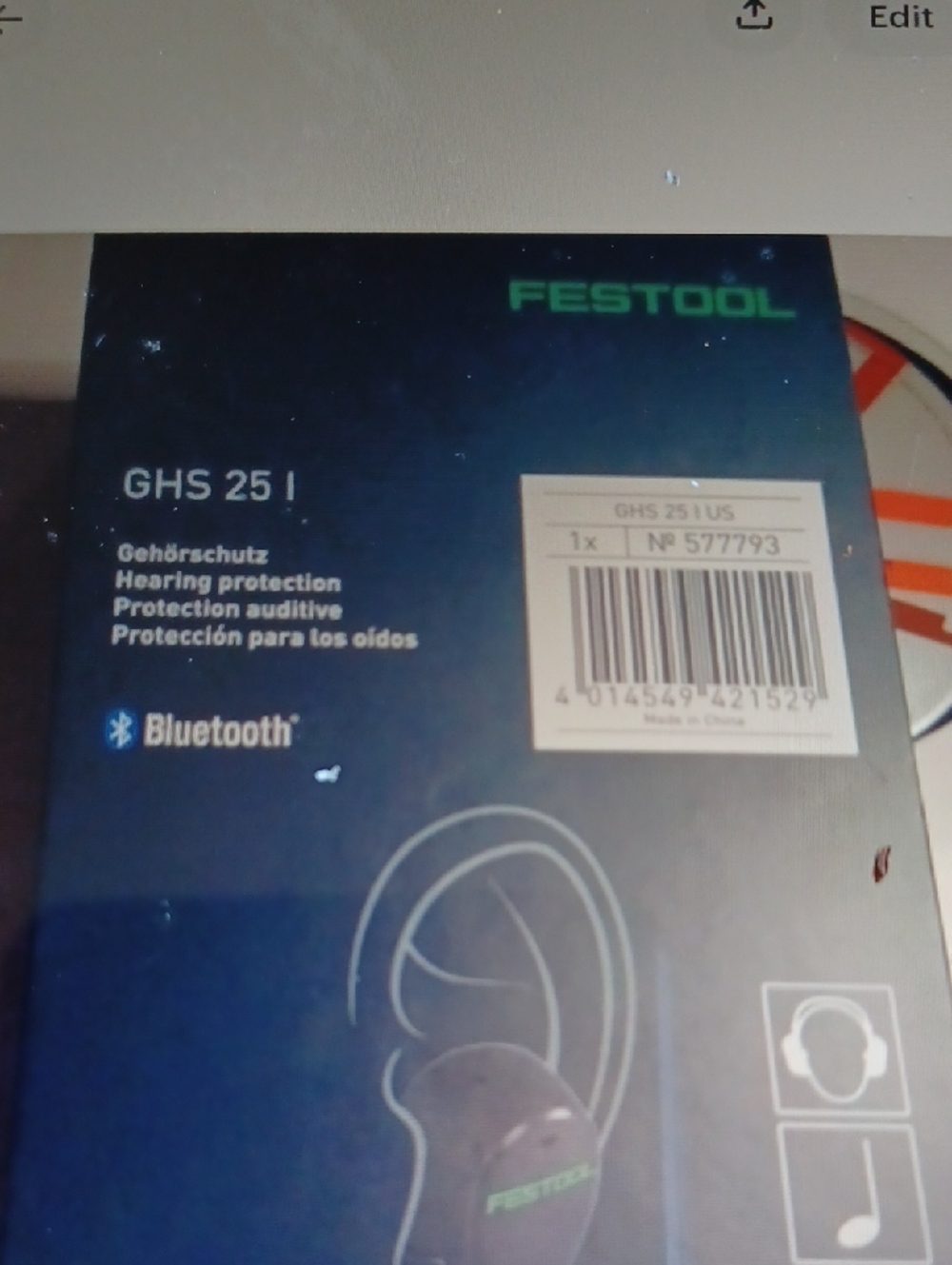 Festool GHS 25 I Bluetooth Hearing Protection - Blue